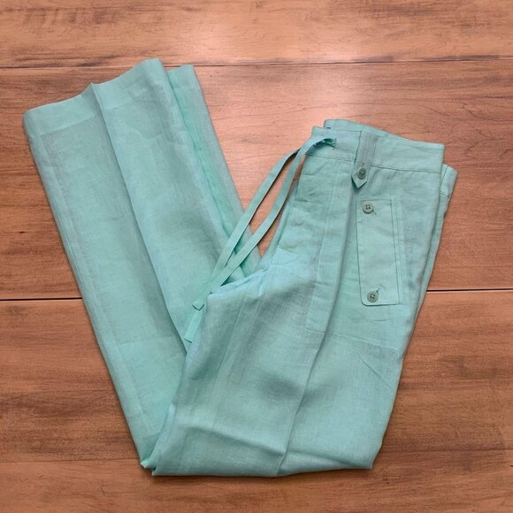 Ralph Lauren Black Label Drawstring Linen Pants 6 - Picture 3 of 7